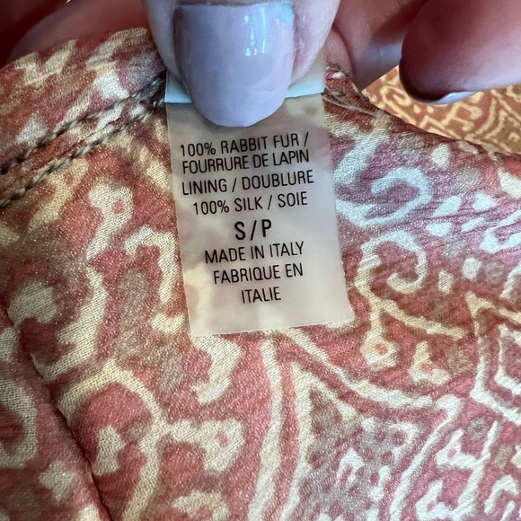 Elie Tahari Rabbit Fur Jacket S/P - Picture 3 of 4